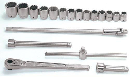1 1/16 - 2 3/8" Williams 1" Drive Socket & Tool Set 12 Pt 19 Pcs - WSX-20