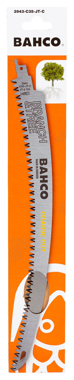 Bahco Reciprocating Long Curved Saw Blade for Coarse Cut 5 TPI 373 mm - 3943-C35-JTC