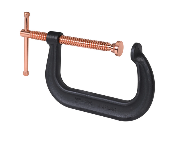 6\" Williams Capacity Drop Forged C-Clamps, Copper Screw - JHW21006C