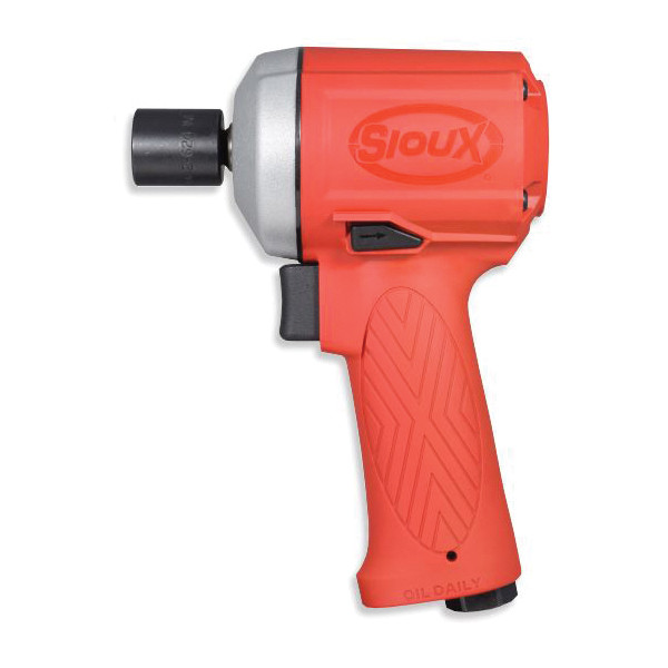 Sioux Tools IW380MP-4P Pin Socket Retainer Air Compact Impact Wrench | 1/2" Drive | 60 to 280 ft-lb Torque | 22 scfm Air Flow | 5 in OAL