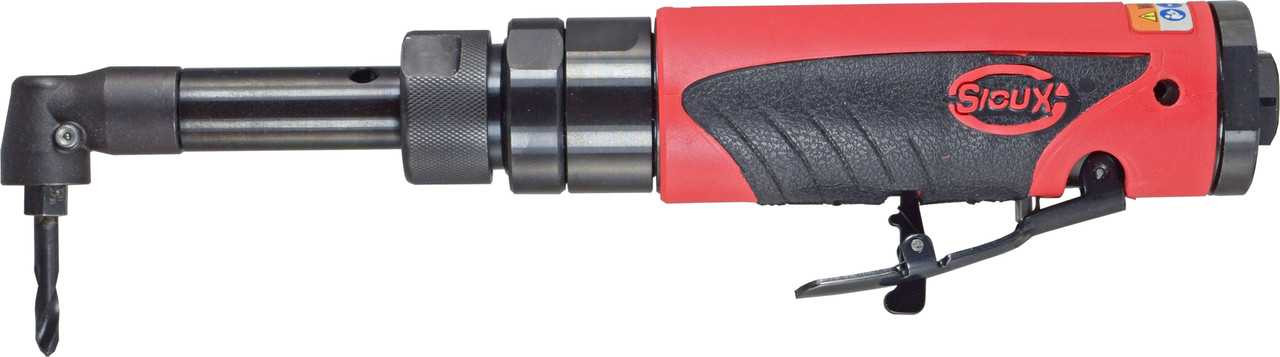 Sioux Tools SDR4A35C8L Compact 90 deg Head Miniature Angle Drill | 1/4-28 Chuck | 3500 RPM | 0.4 HP Pro Torque Tools
