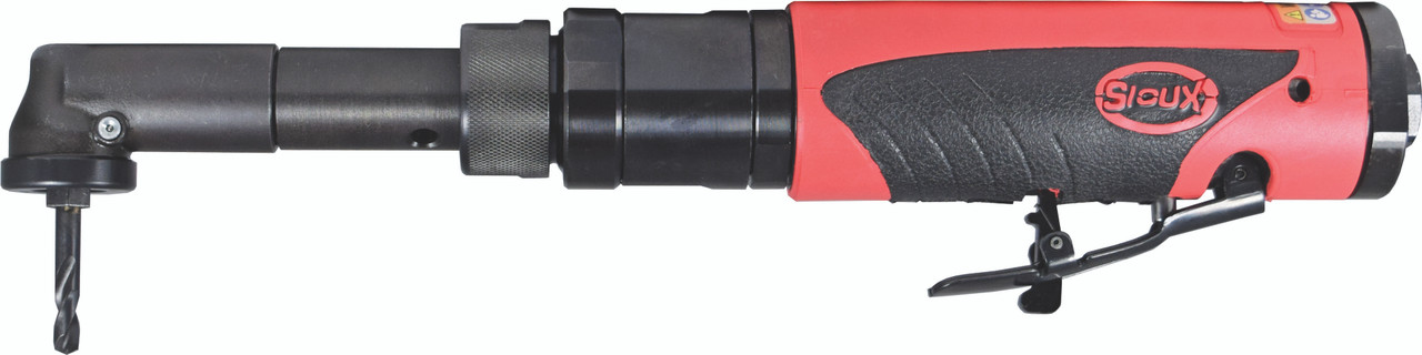 Sioux Tools SDR4A28H8L Heavy Duty 90 deg Head Miniature Angle Drill | 1/4-28 Chuck | 0.4 HP | 21 CFM Air Flow | 90 PSI | 9.8 in OAL