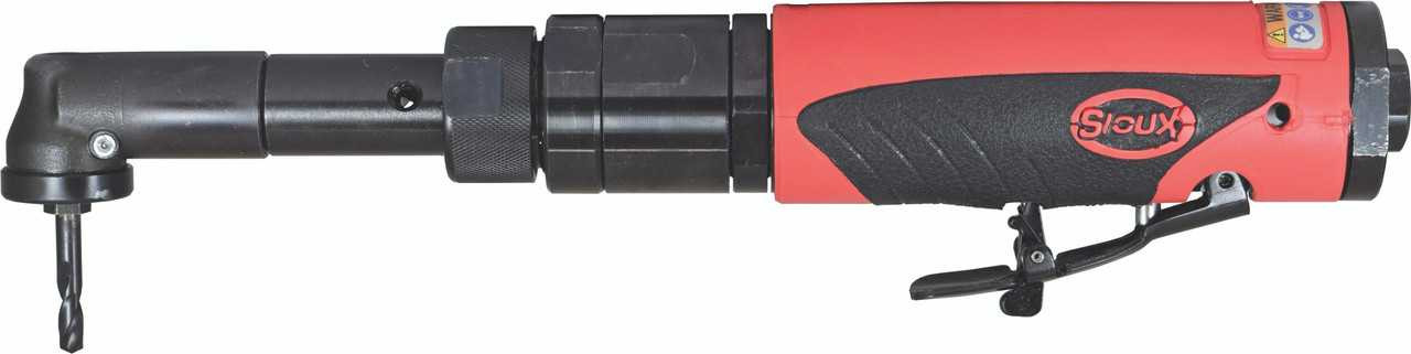Sioux Tools SDR4A13H8L 90 deg Head Miniature Angle Drill | 1/4-28 Chuck | 1300 RPM | 0.4 HP Pro Torque Tools