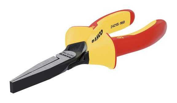 5-1/2" Bahco 1000V Flat Nose Plier - 2421S-140 Pro Torque Tools