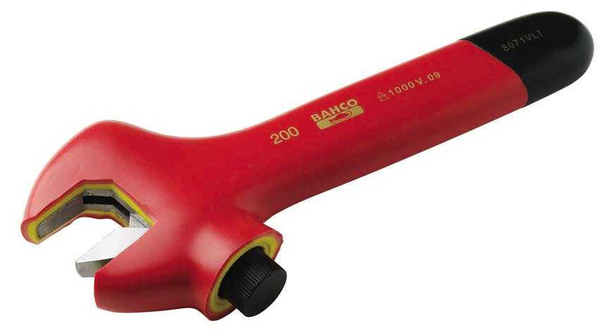 10" Bahco 1000V Fully Insulated Adjustable Wrench - BAH8072VLT Pro Torque Tools