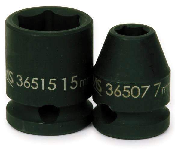 15 MM Williams 3/8" Dr Shallow Impact Socket 6 Pt - JHW36515