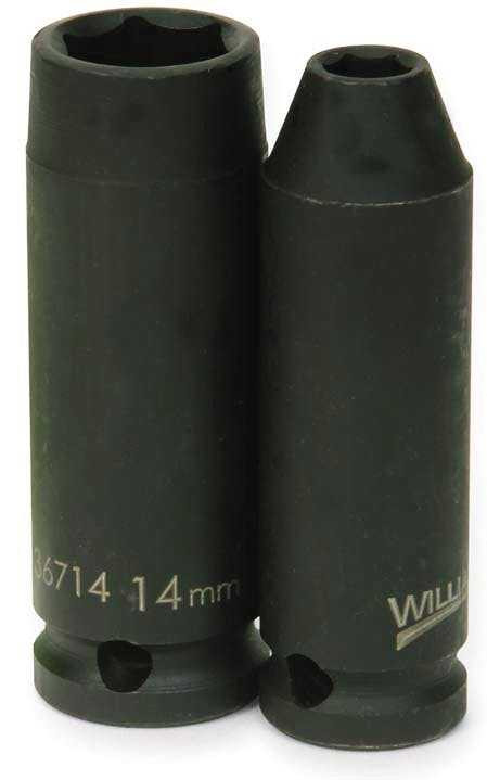 16 MM Williams 3/8" Dr Deep Impact Socket 6 Pt - JHW36716 Pro Torque Tools