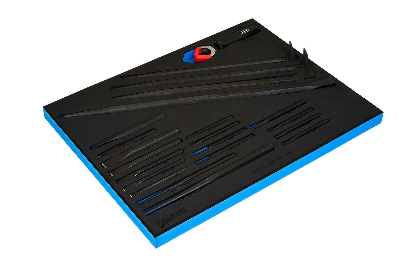 Williams Chisels & Punches Set in 2/3 Foam Drawer Inset 22 Pcs - JHWFPCRS-23