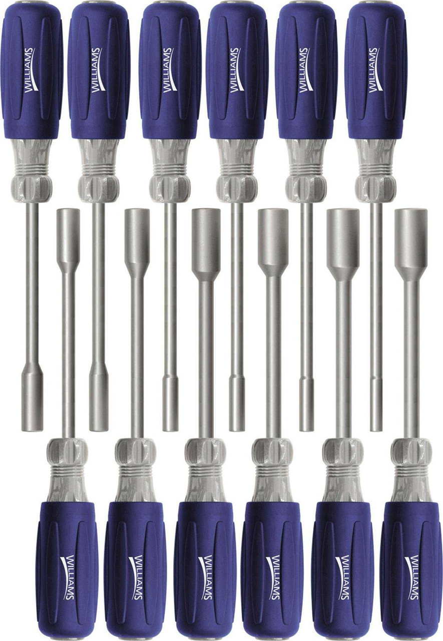 4 - 14MM Williams Long Shaft Nutdriver Set 12 Pcs - JHW24061 Pro Torque Tools