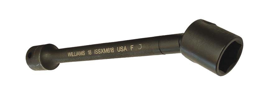 5/8" Williams 1/2" Dr Non-Tension Socket Flextension 6.57"/116.9 mm Shank Length 6 Pt - JHWISSX620