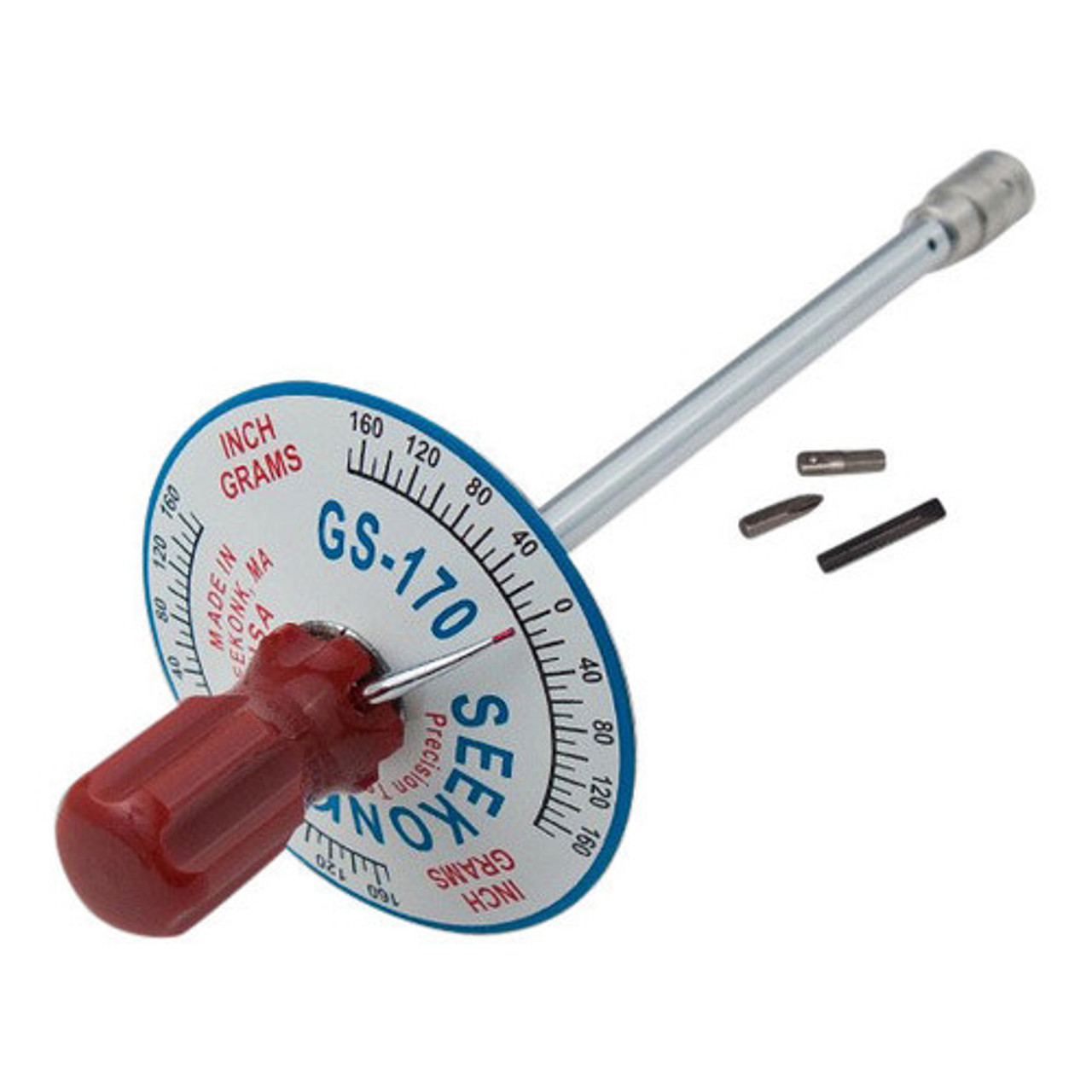 1/4'' Dr 0 - 170 Inch Gram Seekonk Vertical Torque Gauge Screwdriver - GS-170