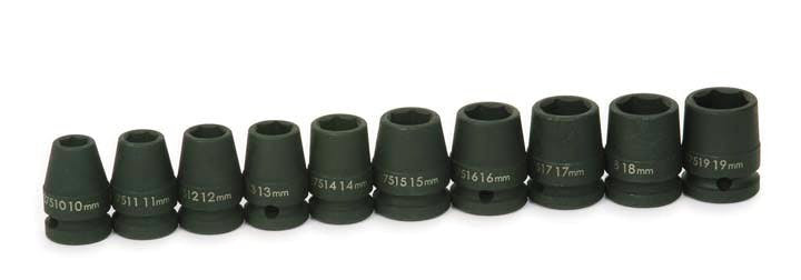 10 Pc Williams 1/2" Dr Universal Impact Socket Set 6 Pt - JHW37910
