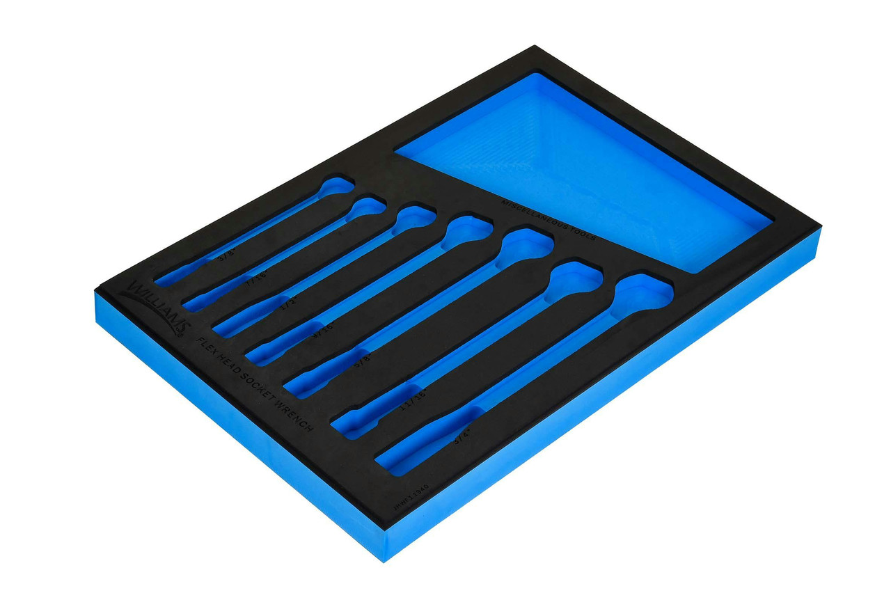 Williams 1/3 Foam Drawer Inset Only for Flex-Head Combination Wrench Set (3/8 to 3/4) 7 pcs - JHWF1194013FM