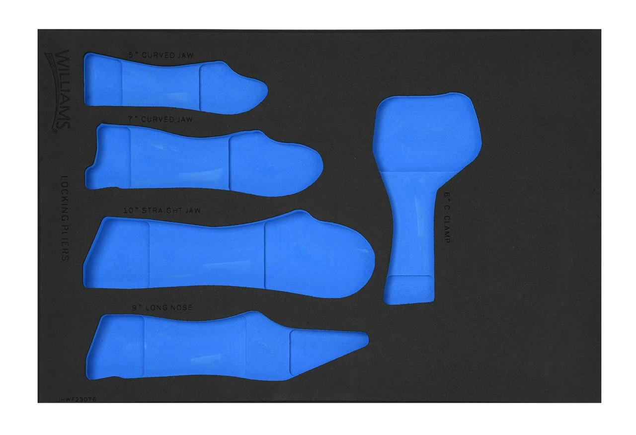 Williams 1/3 Foam Drawer Insert Only for Locking Pliers Set 5 Pcs - JHWF2307613FM