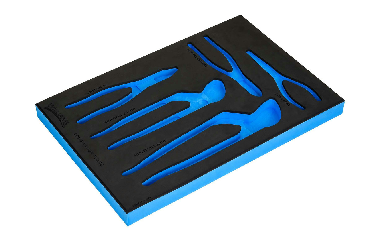 Williams 1/3 Foam Drawer Inset Only for Cutting & Utility Plier Set 5 Pcs - JHWFPLS-4GL13FM