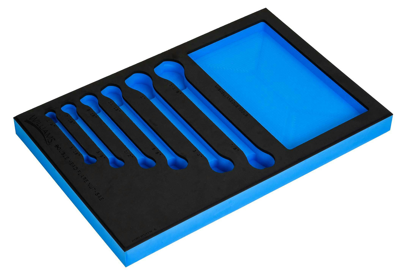 Williams 1/3 Foam Drawer Inset Only for Double Flare Nut Wrench Set 6 Pcs - JHWFWSXFN-613FM