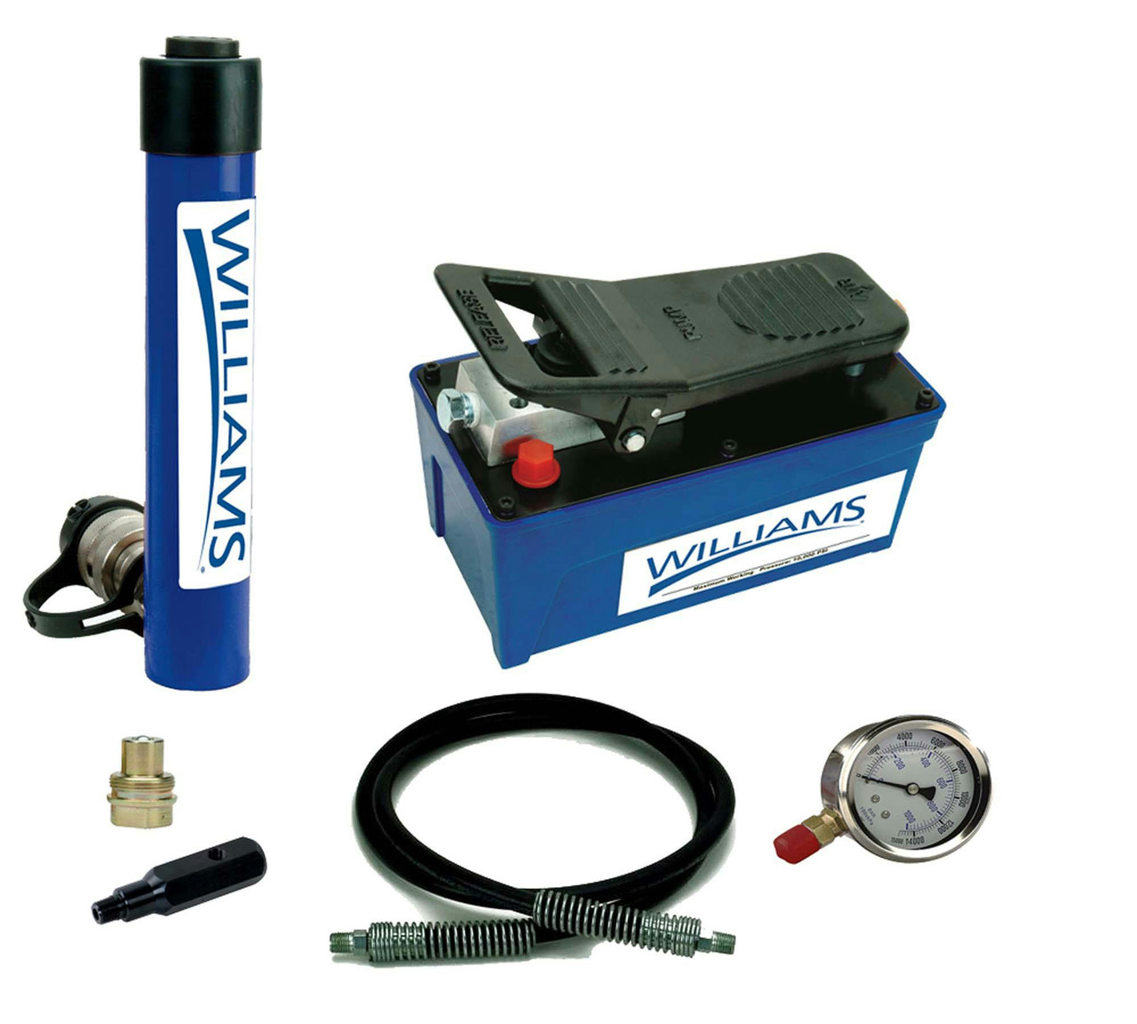 15 Ton 4" Stroke Williams Single Acting Cylinder & Single Acting Air Pump - JHW1AP15T04 Pro Torque Tools