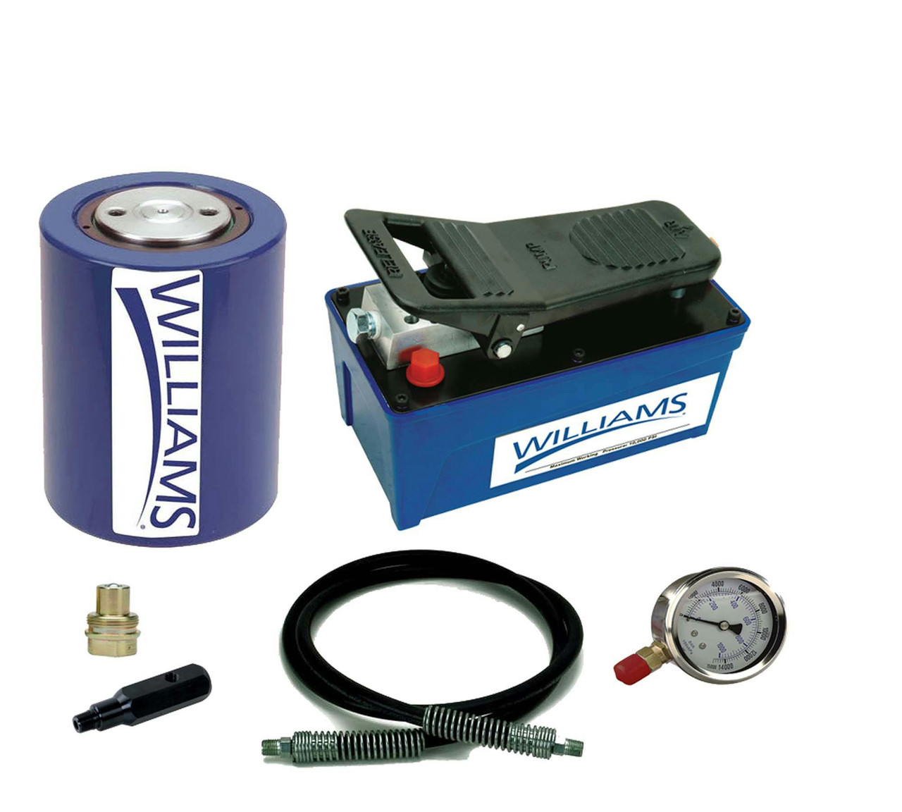 Williams Air Pump and 20T Low Profile Hydraulic Cylinder Combination Set - JHW1AP20T02L