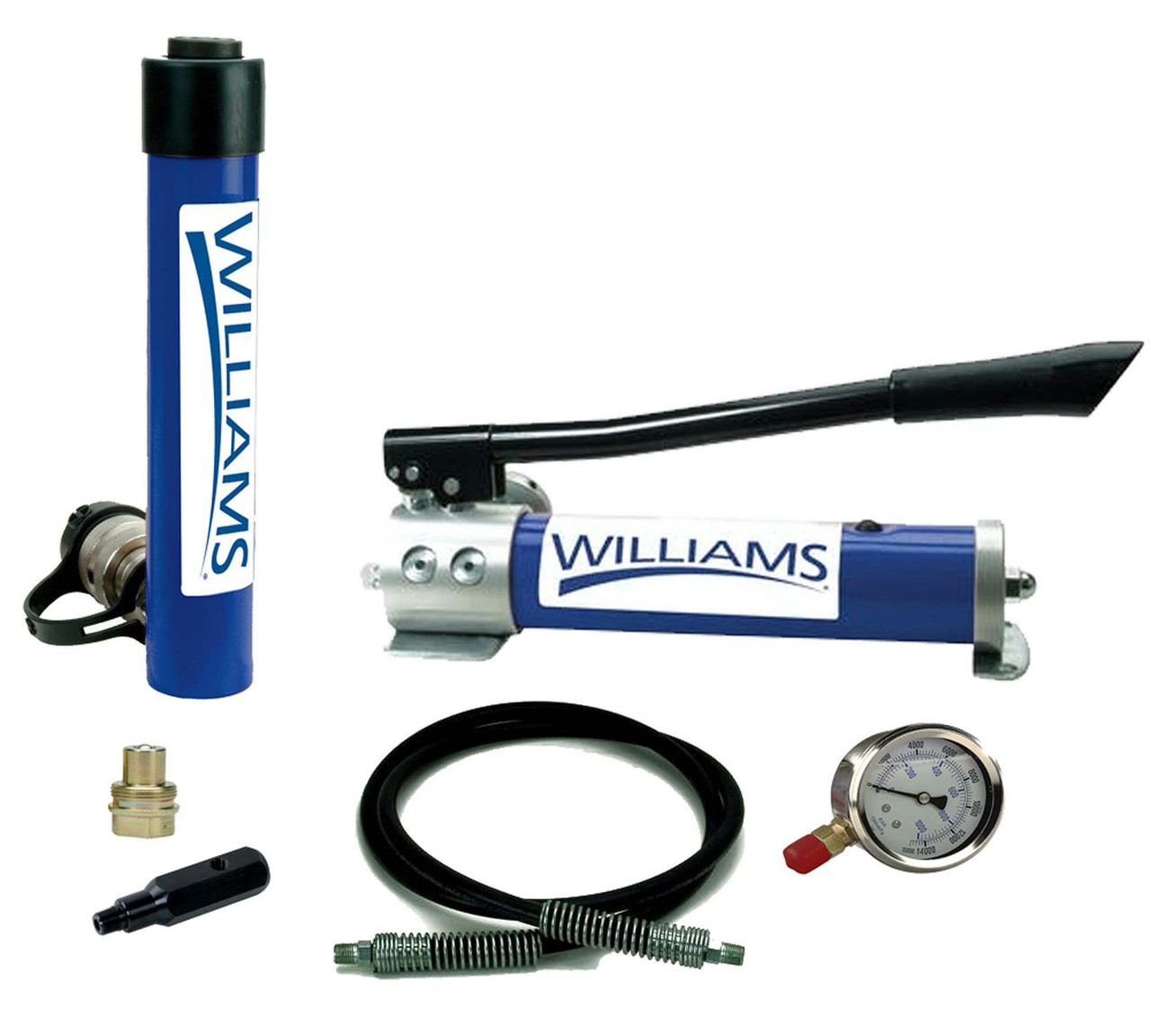6" Stroke Williams 10T Single Acting Cylinder and Two-Speed Hand Pump - JHW1HP10T06