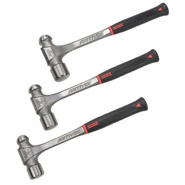 32-48 Oz Proto Ball Peen Hammer Set Steel Handle 3 Pcs - J1303AVPS