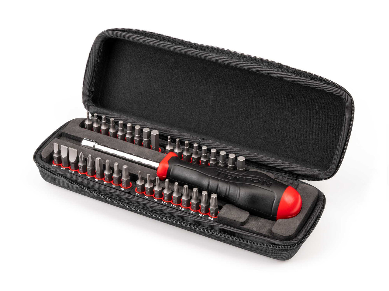 1/4" Tekton Bit Driver and Bit Set with Case 37 Pcs - DBH93101 New Pro Torque Tools