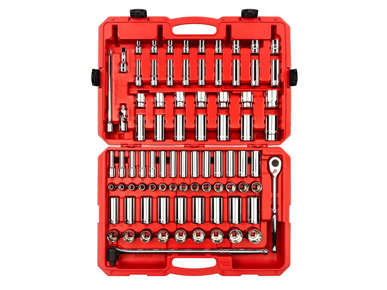 3/8 - 1-5/16", 10 - 32 MM Tekton 1/2" Dr Shallow and Deep Socket and Ratchet Set with Case 12 Pt 83 Pcs - SKT25316 New Pro Torque Tools