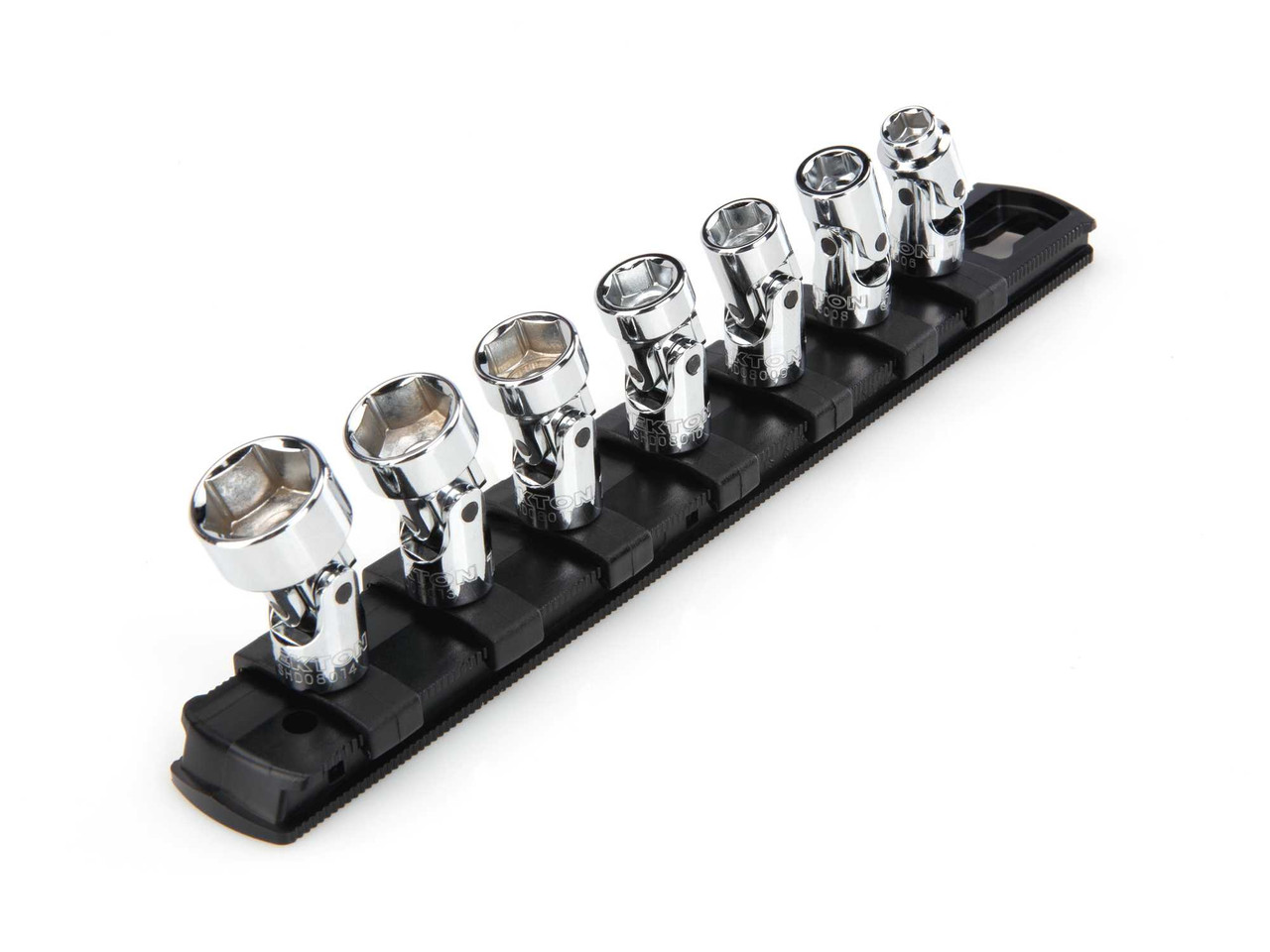 1/4 - 9/16" Tekton 1/4" Dr Shallow Universal Joint Socket Set with Rail 6 Pt 7 Pcs - SHD90109 New Pro Torque Tools