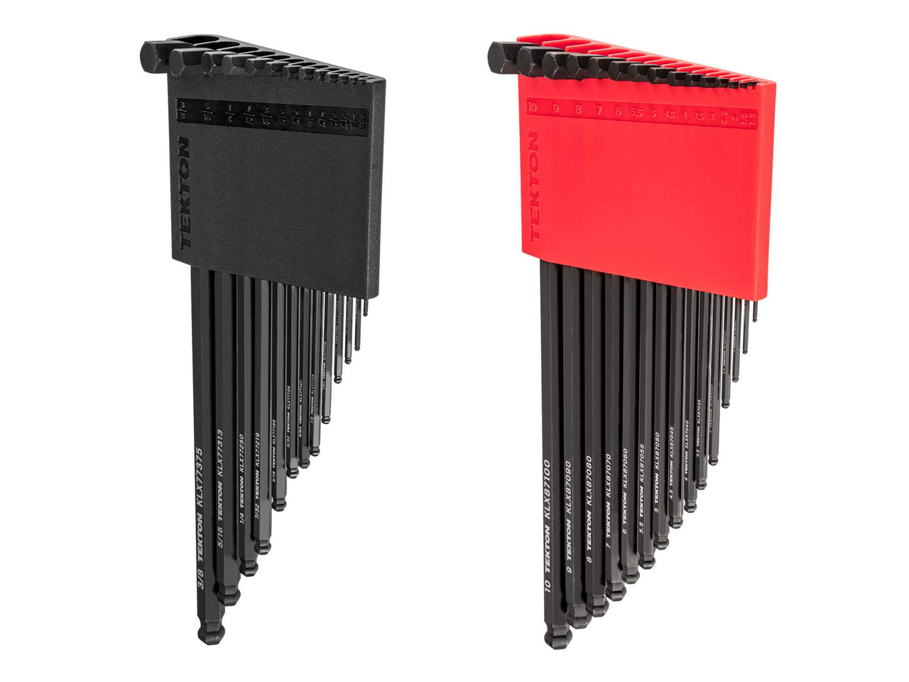 0.050 - 3/8", 1.3 - 10 MM Tekton Short Arm Ball End Hex L-Key Set with Holders 28 Pcs - KLX91312 New Pro Torque Tools