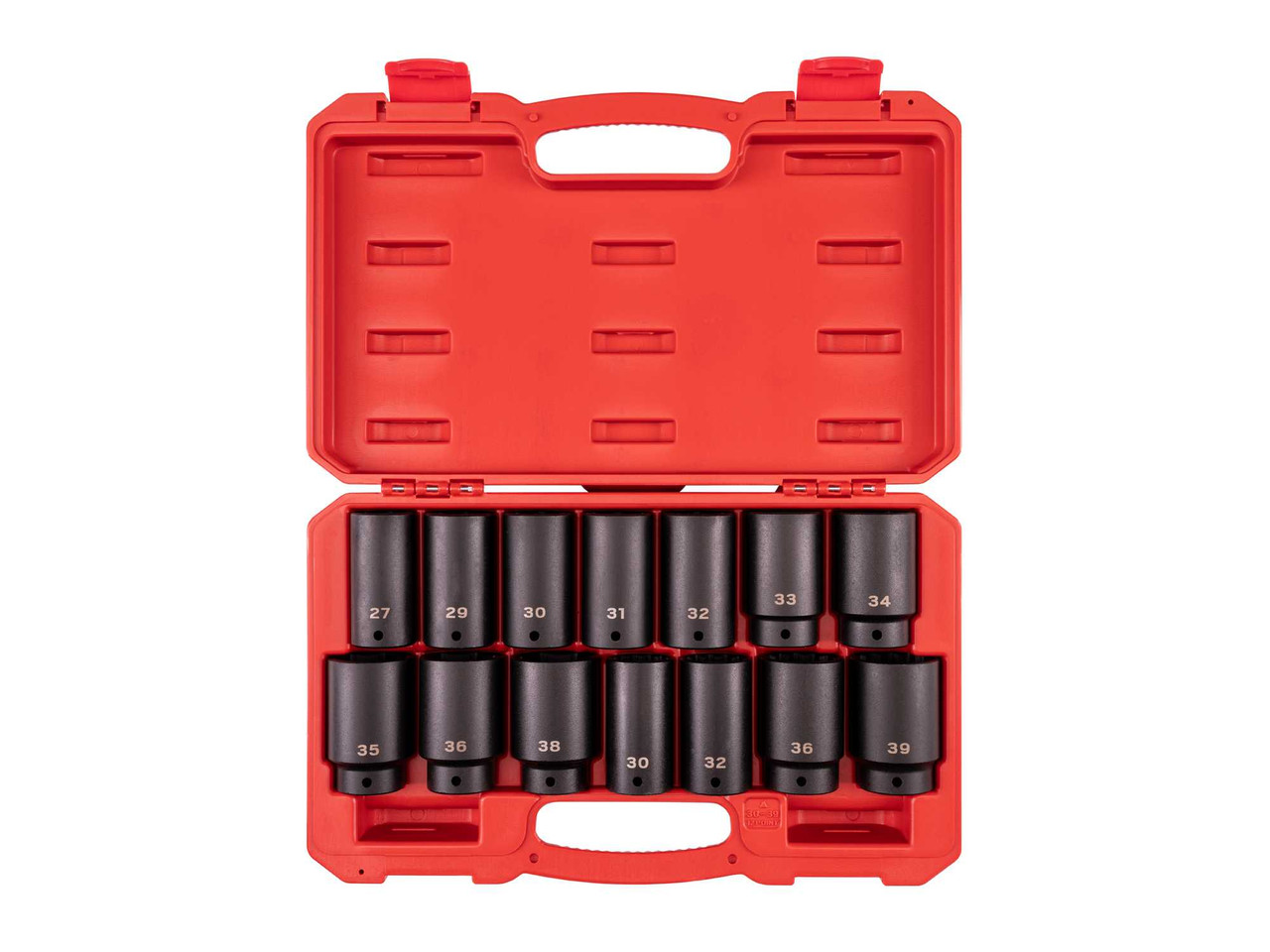 27 - 39 MM Tekton 1/2" Dr Deep Axle Nut Impact Socket Set with Case 6 Pt and 12 Pt 14 Pcs - SID92341 New Pro Torque Tools