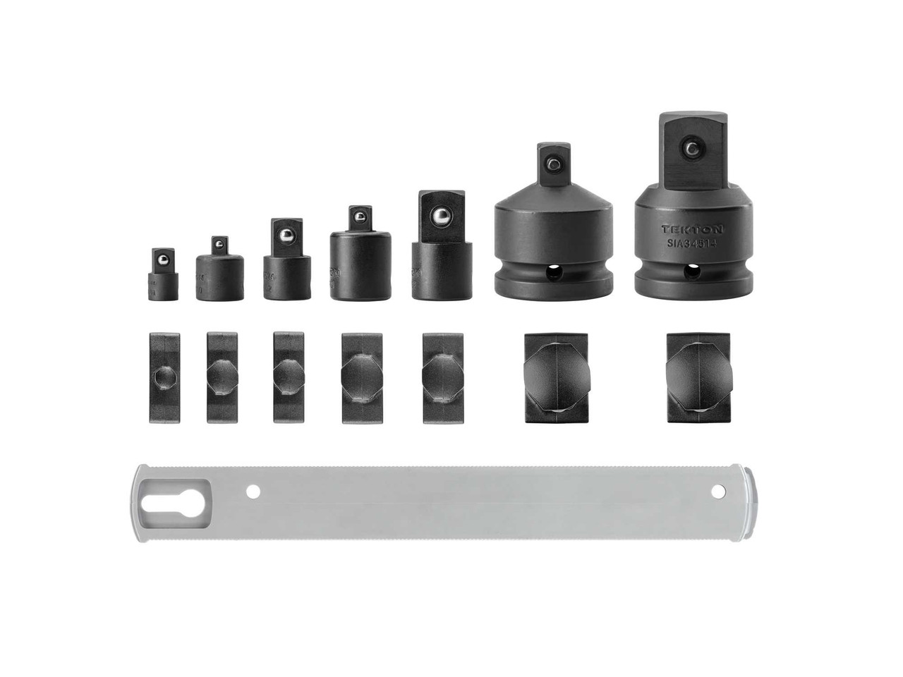Tekton 1/4, 3/8, 1/2, 3/4" Dr Impact Adapter/Reducer Set with Rail 7 Pcs - SIA99127 New Pro Torque Tools