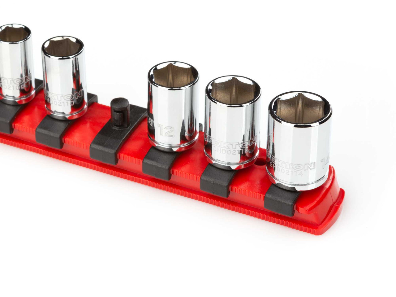 8" Tekton 1/4" Dr Socket Rail 13 Clips Red - OSR01113 New Pro Torque Tools