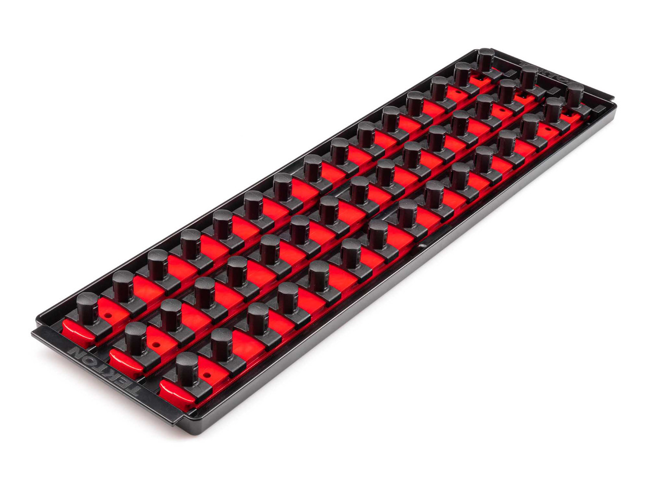 18" Tekton 1/2" Dr 3-Rail Socket Organizer Set 45 Tool Red - OST27145 New Pro Torque Tools
