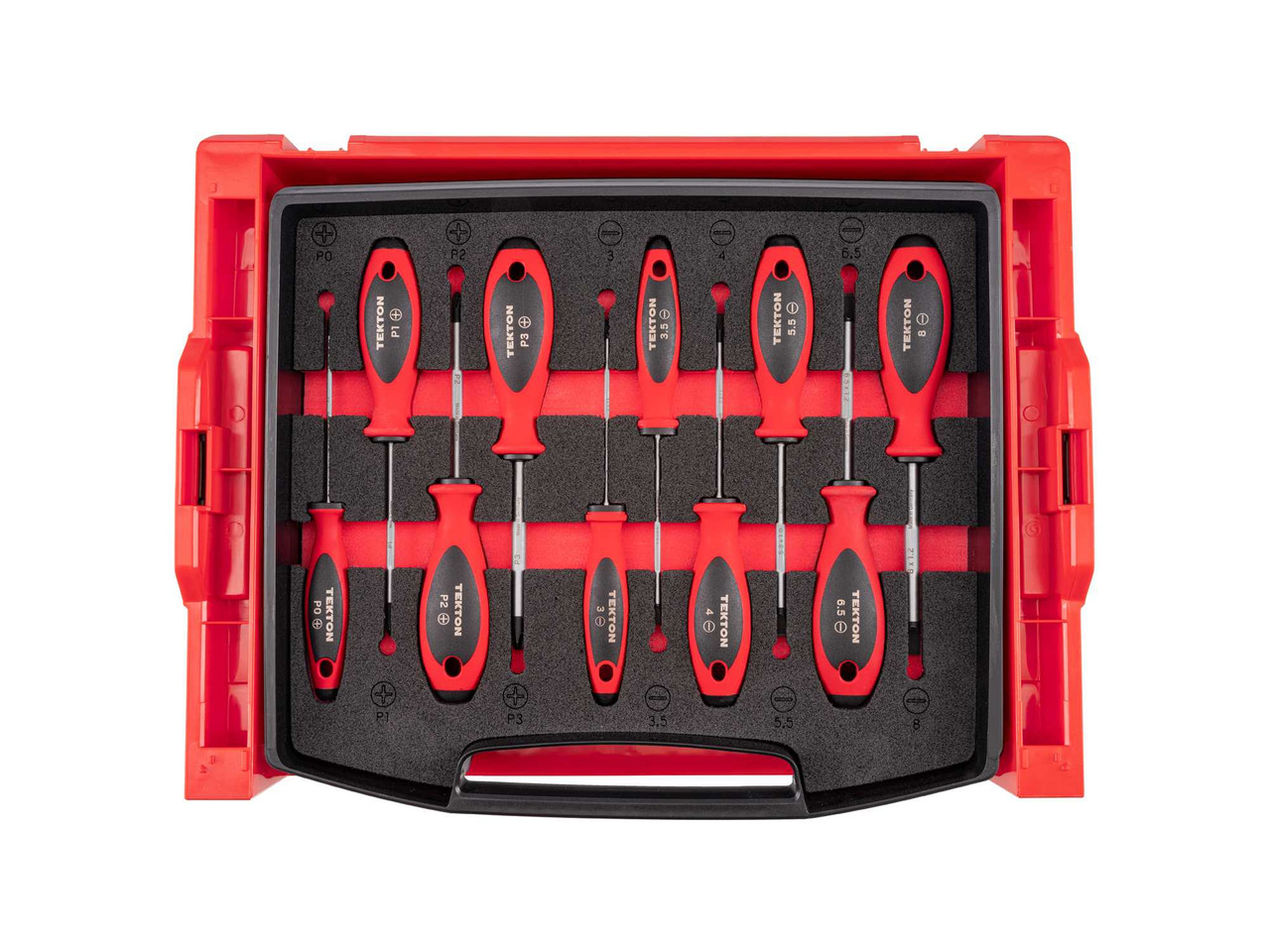 Tekton 1/4, 3/8" Dr Socket and Ratchet, Screwdriver, and Pliers Set in Modular Stacking Tool Box 2 Drawer 6 Pt 127 Pcs - OLB99006 New Pro Torque Tools