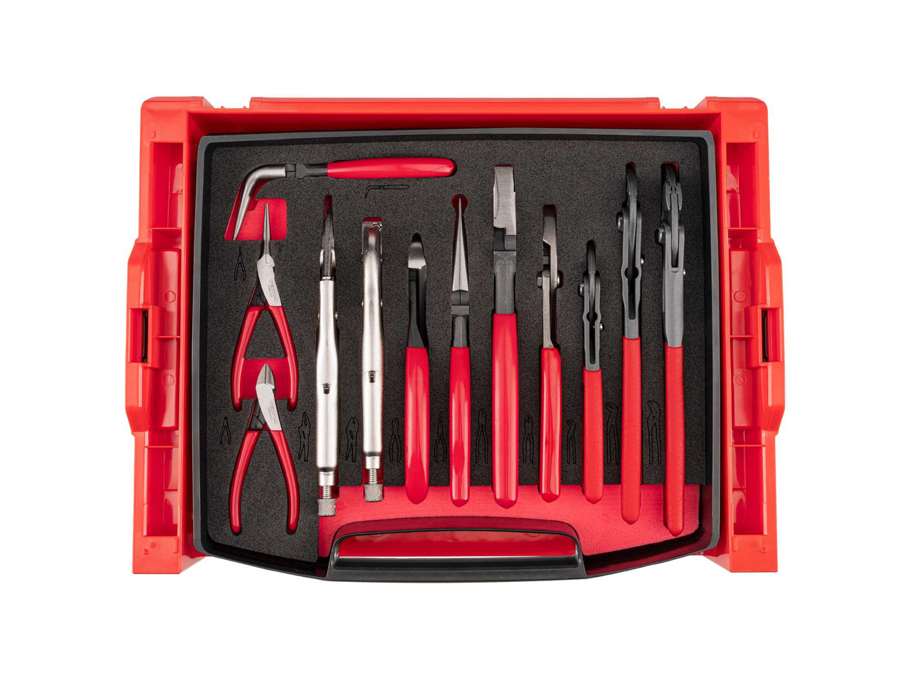 Tekton 1/4, 3/8" Dr Socket and Ratchet, Screwdriver, and Pliers Set in Modular Stacking Tool Box 2 Drawer 6 Pt 127 Pcs - OLB99006 New Pro Torque Tools