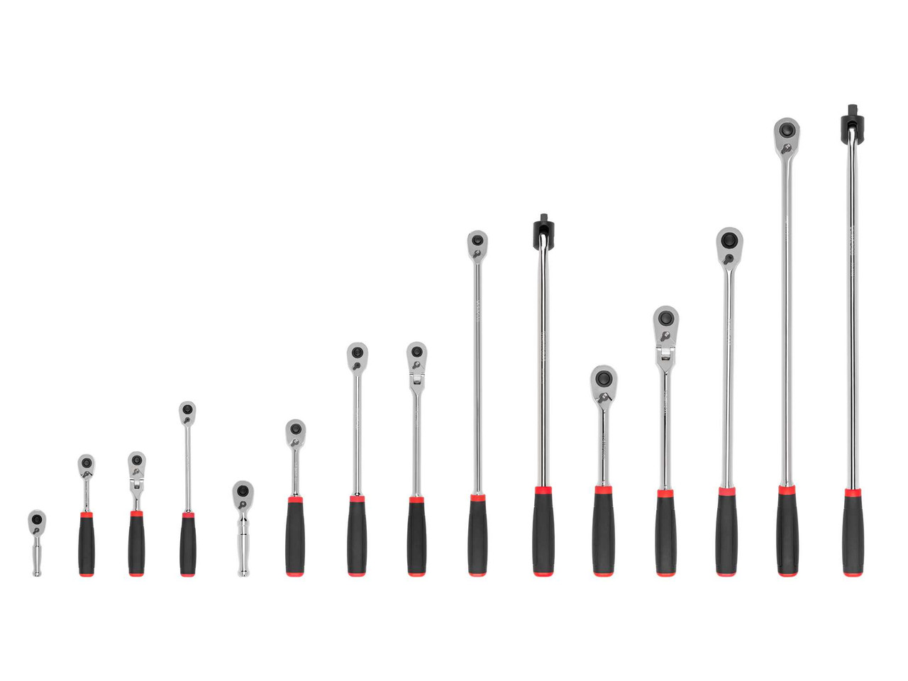 Tekton 1/4, 3/8, 1/2" Dr Quick-Release Comfort Grip Ratchet and Breaker Bar Set 15 Pcs - SDR99904 New Pro Torque Tools