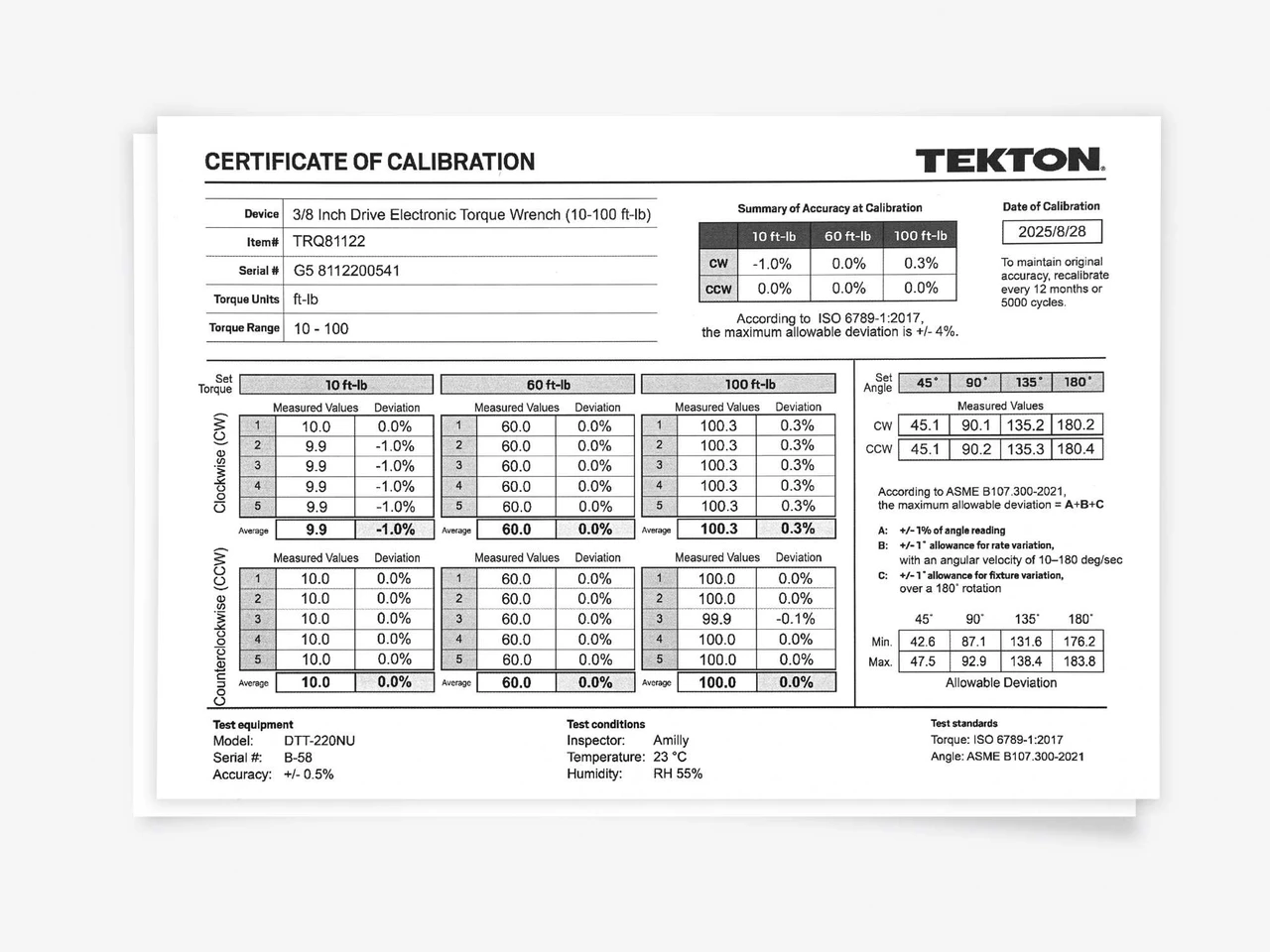 10 - 100 Ft Lbs, 30 - 300 Ft Lbs Tekton 3/8, 1/2" Dr 90-Tooth Flex Head Dual-Direction Electronic Torque Wrench Set 2 Pcs - TRQ98901 New Pro Torque Tools