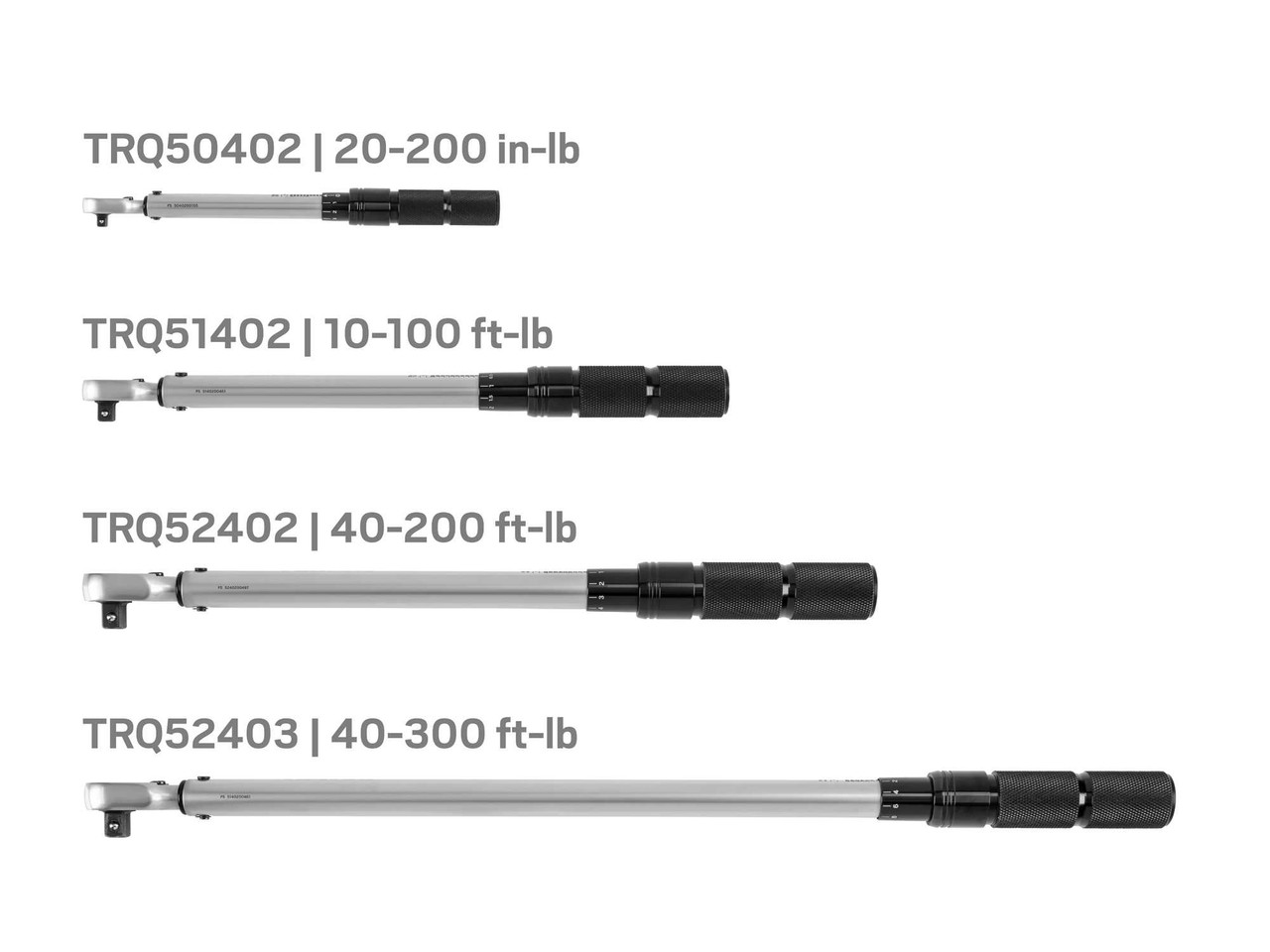 Tekton 1/4, 3/8, 1/2" Dr 90-Tooth Dual-Direction Micrometer Torque Wrench Set 4 Pcs - TRQ95903 New Pro Torque Tools