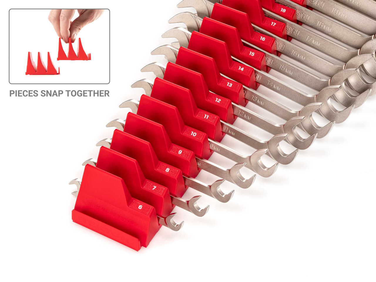 1/4 - 1-1/4", 6 - 32 MM Tekton Angle Head Open End Wrench Set with Modular Organizers 46 Pcs - WAE93503 New Pro Torque Tools