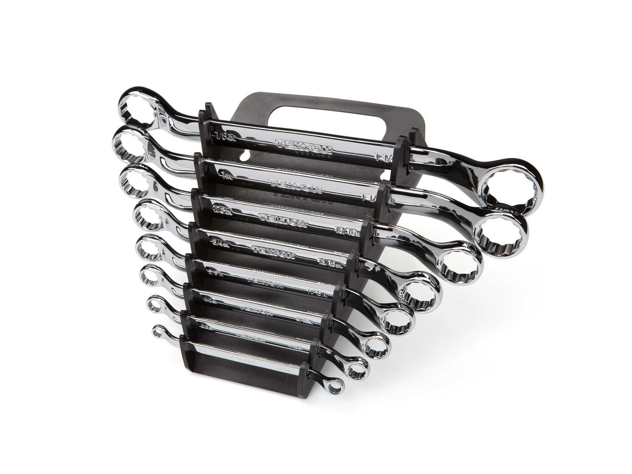1/4 - 1-1/4" Tekton 45-Degree Offset Box End Wrench Set with Holder 8 Pcs - WBE23408 New Pro Torque Tools