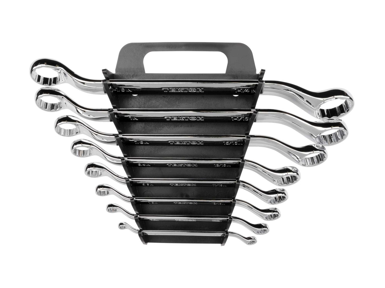 1/4 - 1-1/4" Tekton 45-Degree Offset Box End Wrench Set with Holder 8 Pcs - WBE23408 New Pro Torque Tools