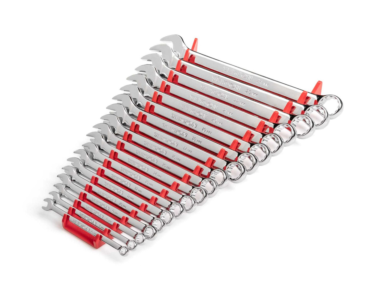 6 - 24 MM Tekton Combination Wrench Set with Rack 19 Pcs - WCB91202 New Pro Torque Tools
