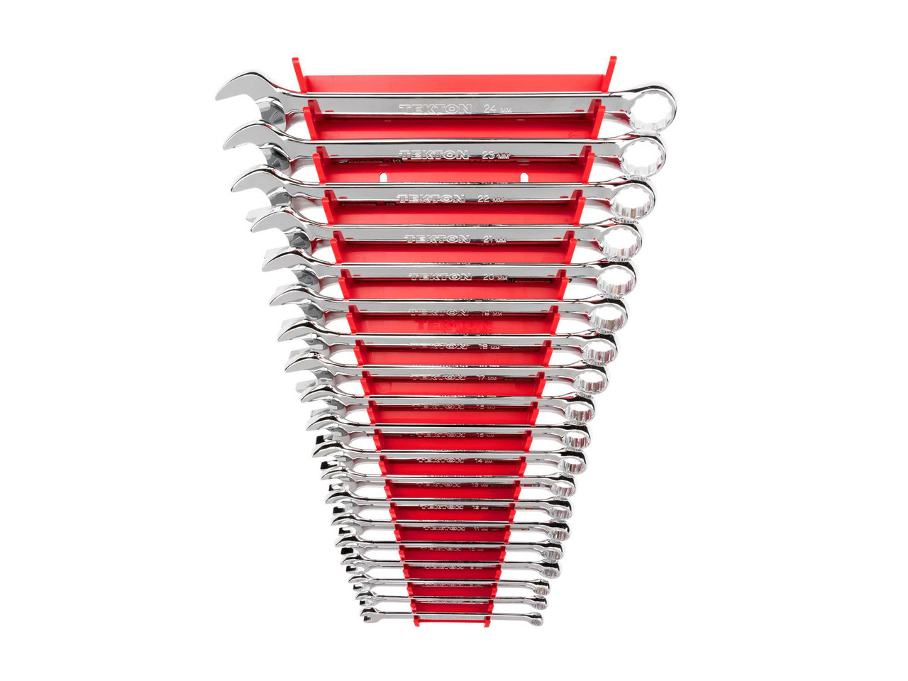 6 - 24 MM Tekton Combination Wrench Set with Rack 19 Pcs - WCB91202 New Pro Torque Tools