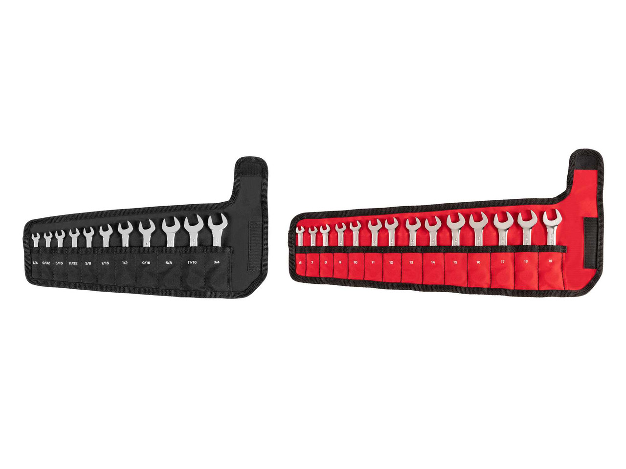 1/4 - 3/4", 6 - 19 MM Tekton Stubby Combination Wrench Set with Rolls 25 Pcs - WCB94403 New Pro Torque Tools