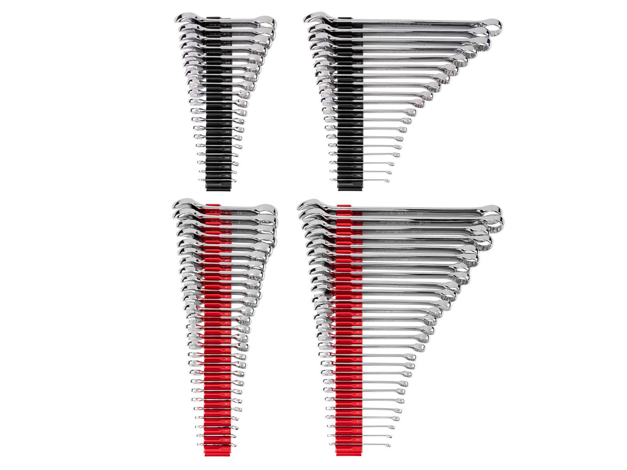 1/4 - 1-1/4", 6 - 32 MM Tekton Stubby and Standard Length Combination Wrench Set with Modular Organizers 92 Pcs - WCB95912 New Pro Torque Tools