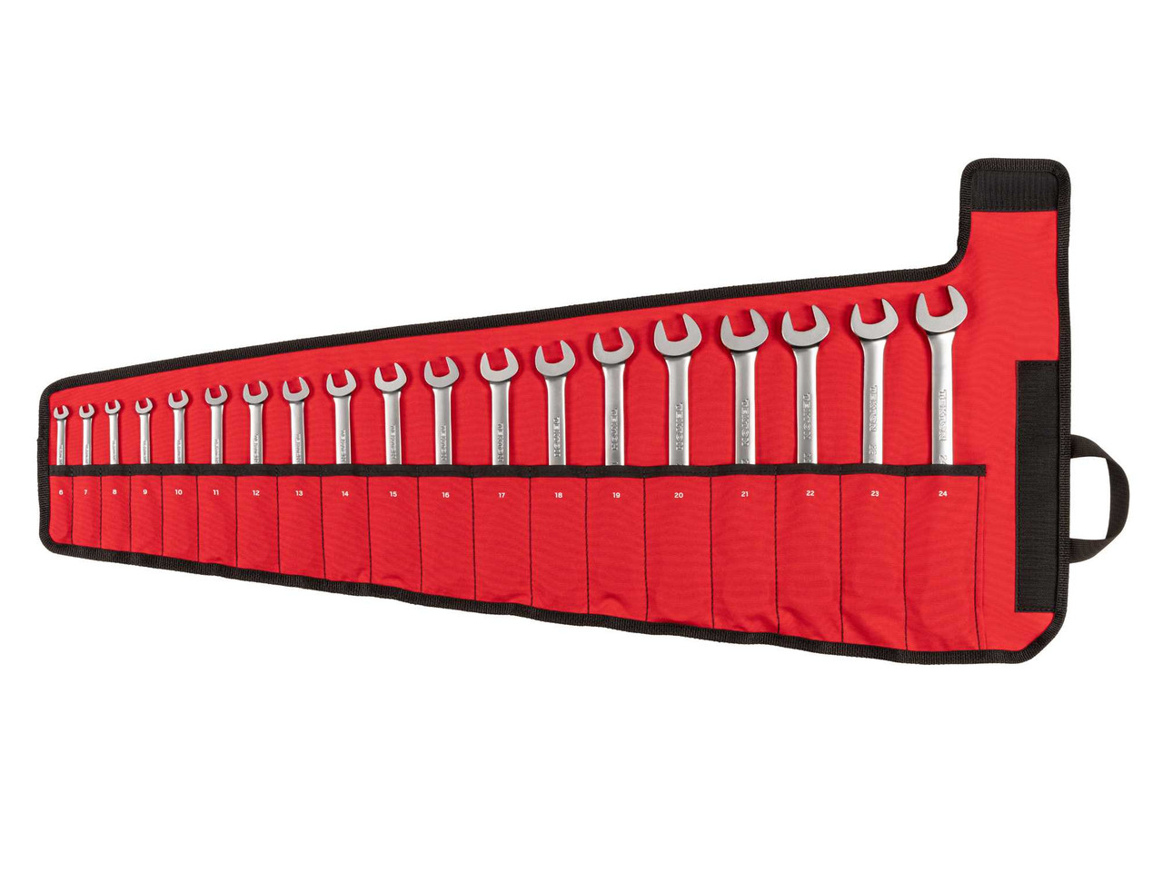 6 - 24 MM Tekton Reversible Ratcheting Combination Wrench Set with Roll 12 Pt 19 Pcs - WRC94403 New Pro Torque Tools
