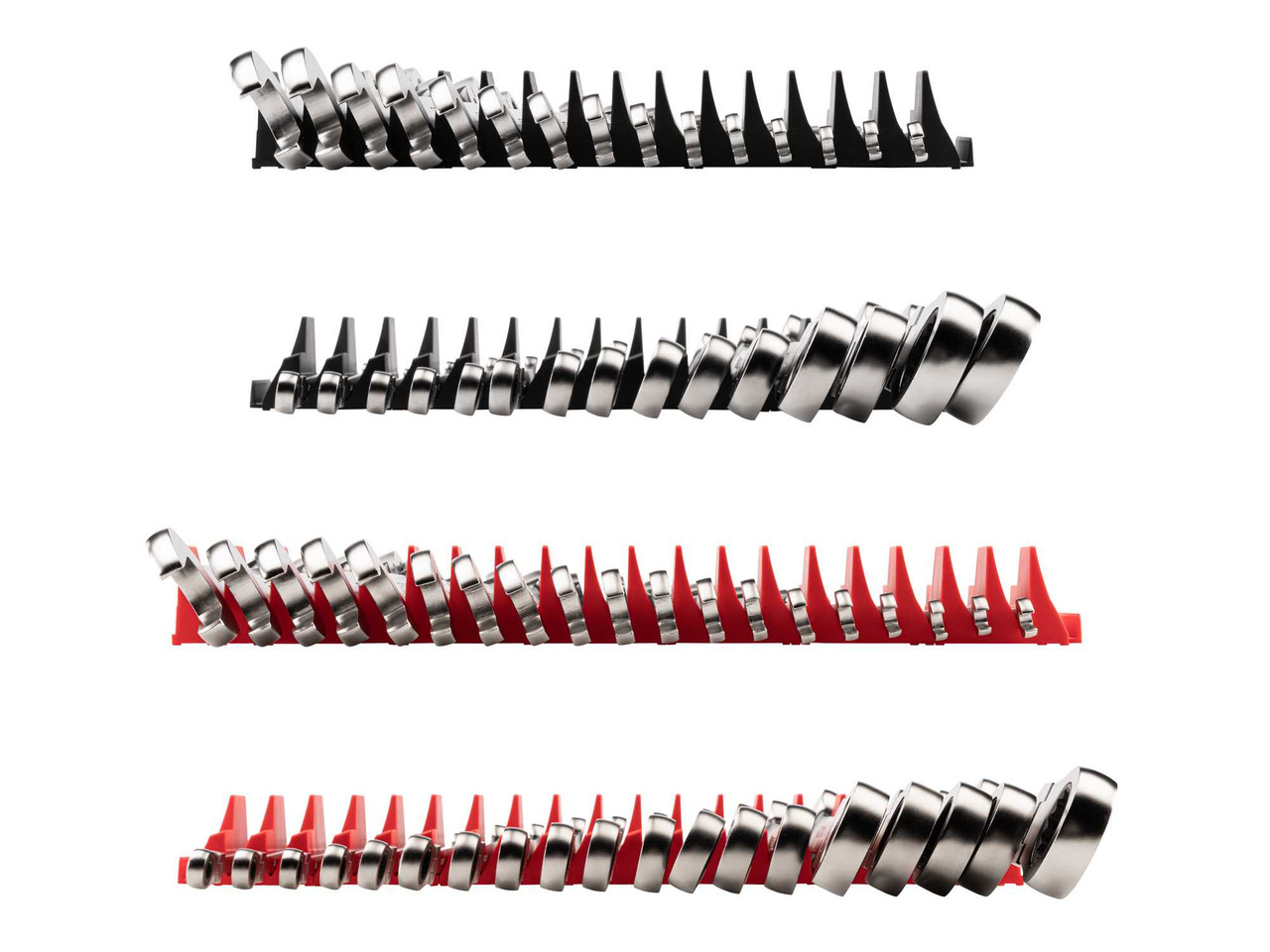 1/4 - 1", 6 - 24 MM Tekton Flex Head Ratcheting Combination Wrench Set with Modular Organizers 12 Pt 34 Pcs - WRC95305 New Pro Torque Tools