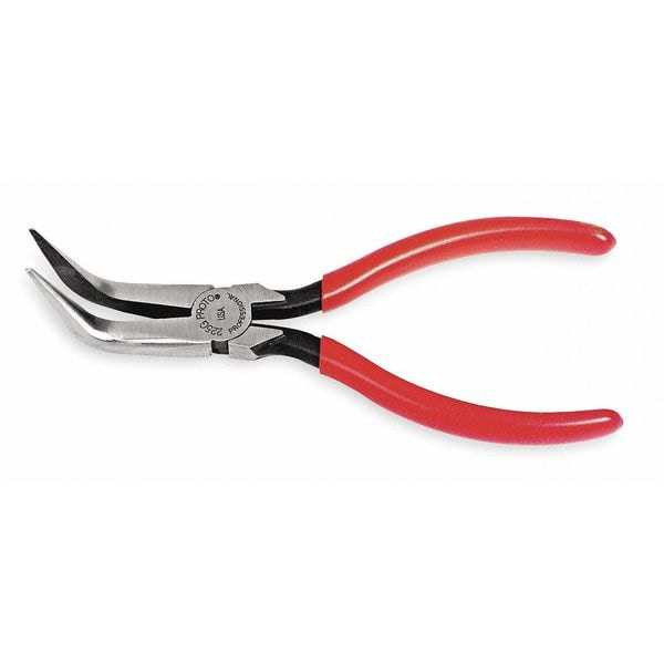 6 5/16" Proto Bent Needle Nose Plier Plastisol Grip Handle - J225G New Pro Torque Tools