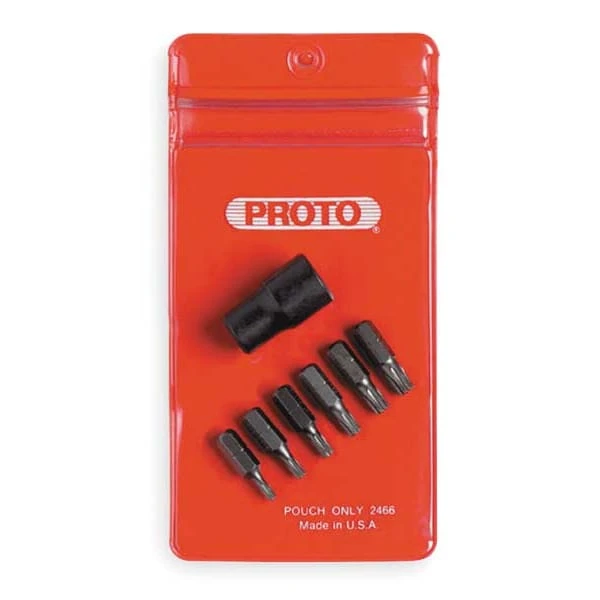 T10 - T30 Proto 3/8" Dr Torx Bit Set 3/8" Hex Shank 7 Pcs 1 3/4" - J4739P