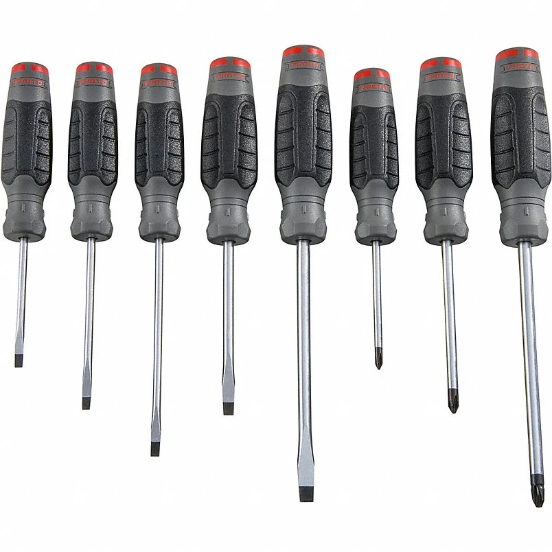 #1 - 5/16" Proto Screwdriver Set 8 Pcs 14 3/4" - J1208SCPF
