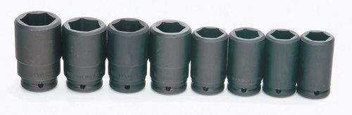 1 9/16 - 2" Williams 3/4" Dr Deep Impact Socket Set 6 Pt 7 Pcs & Clip Rail - WS-16-7H Pro Torque Tools